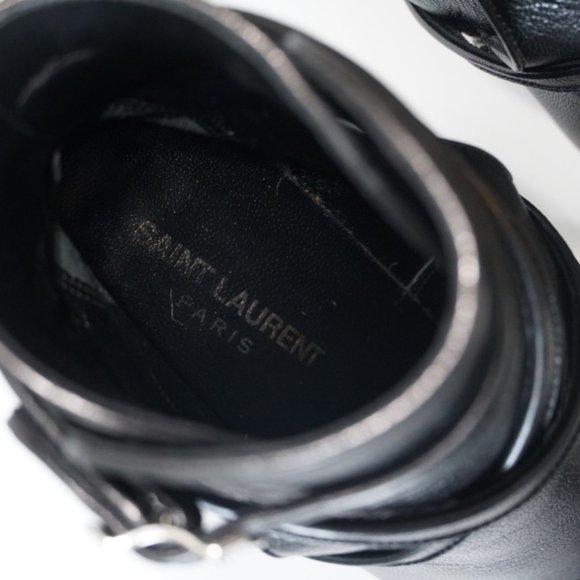 EUC Saint Laurent Leather Ankle Boots SZ 9.5 - Picture 9 of 16